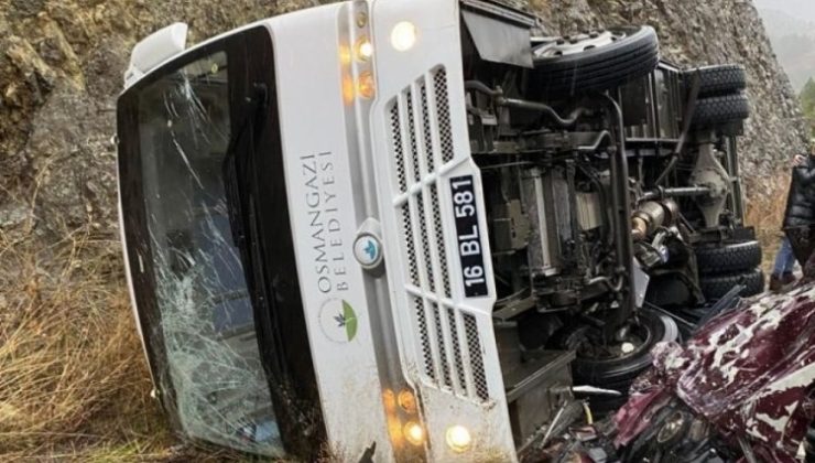 Bursa’da Korkunç kaza: 1 ölü  5 yaralı